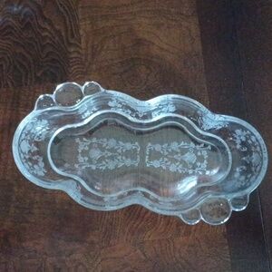 Duncan Miller 2 handled Indian tree relish tray.